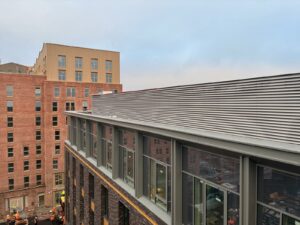 BL100 aluminium louvre screen Belfast
